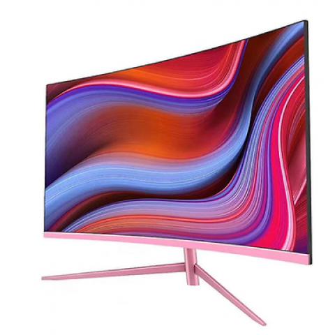 粉色27英寸曲面显示器超薄高清电竞游戏网...